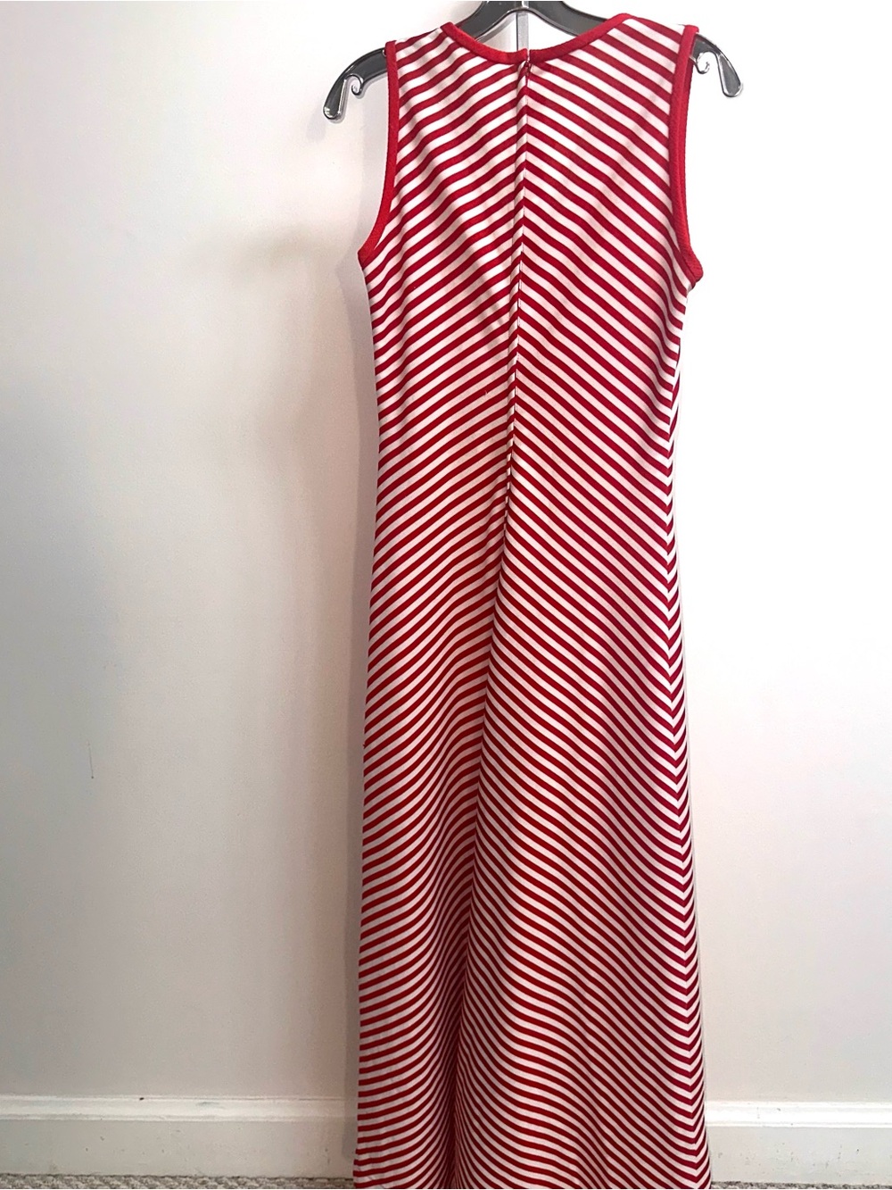 1970s Rothschild candy Striped V-Neck Maxi Dress - Picture 5 of 5